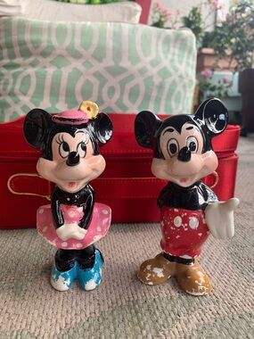 Vintage Mickey & Minnie Ceramic Figurines